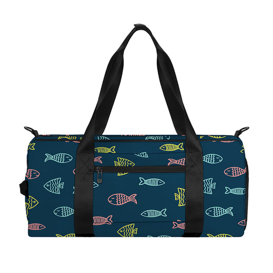 Cute Fish Pattern Print Gym Bag