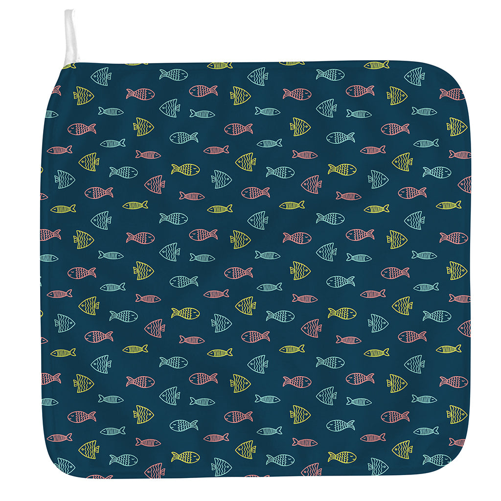 Cute Fish Pattern Print Hand Towel
