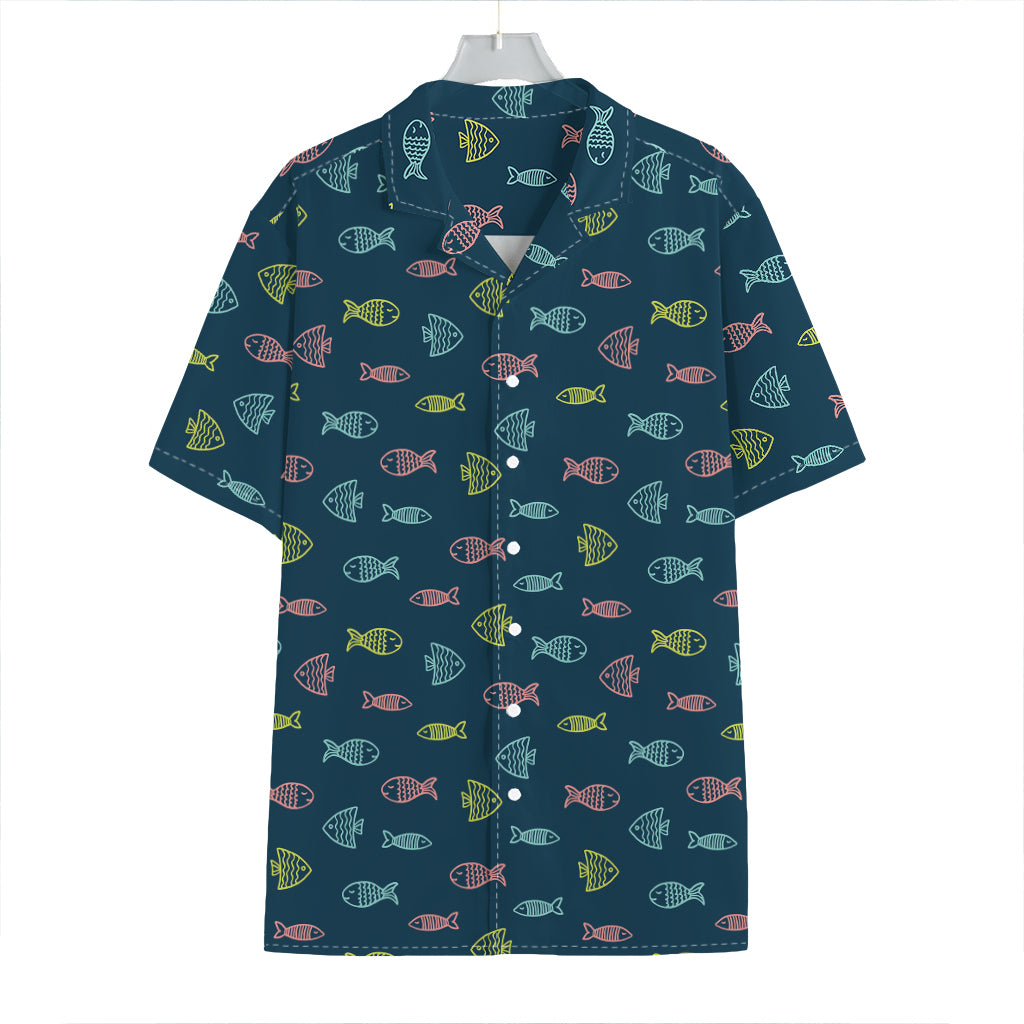 Cute Fish Pattern Print Hawaiian Shirt