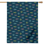 Cute Fish Pattern Print House Flag