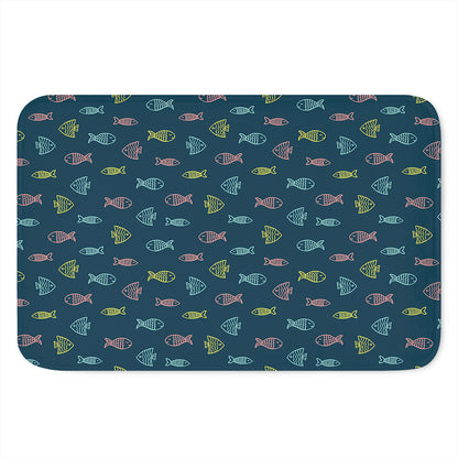 Cute Fish Pattern Print Indoor Door Mat