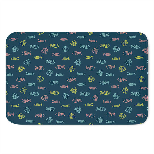 Cute Fish Pattern Print Indoor Door Mat