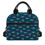 Cute Fish Pattern Print Insulated Lunch Bag
