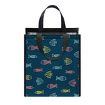 Cute Fish Pattern Print Insulated Lunch Tote