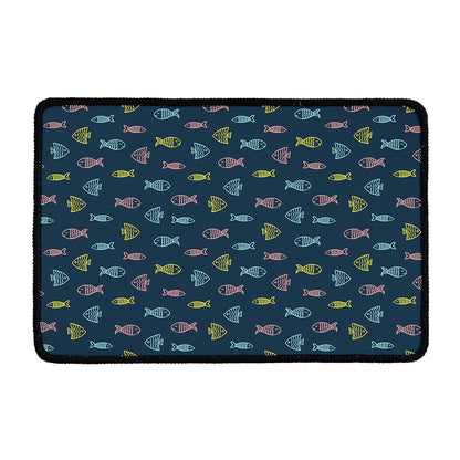 Cute Fish Pattern Print Kitchen Mat