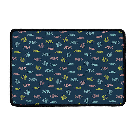 Cute Fish Pattern Print Kitchen Mat