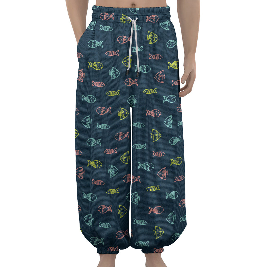 Cute Fish Pattern Print Lantern Pants