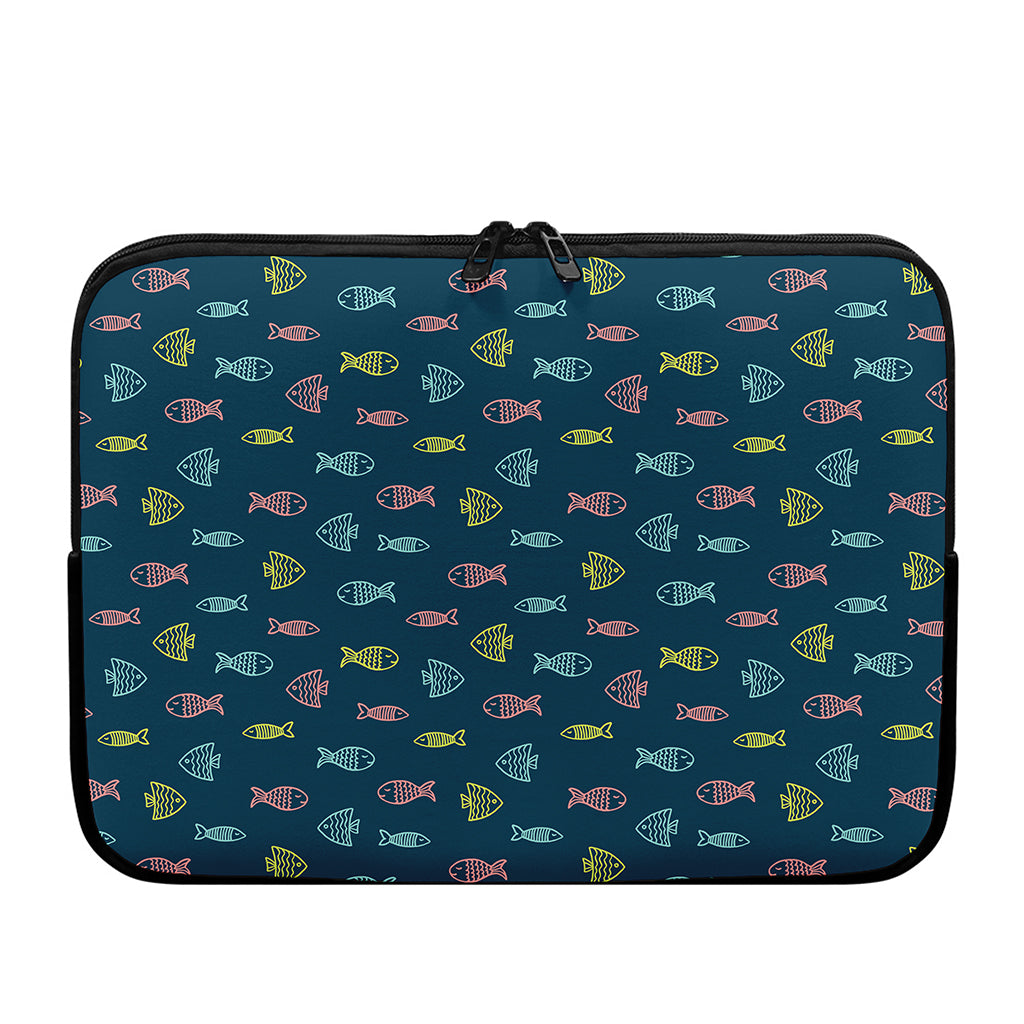 Cute Fish Pattern Print Laptop Sleeve