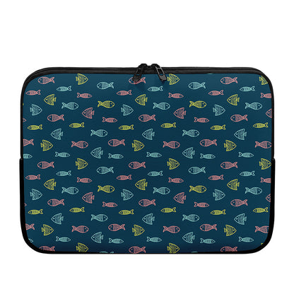 Cute Fish Pattern Print Laptop Sleeve