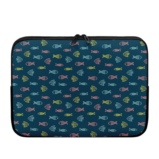 Cute Fish Pattern Print Laptop Sleeve