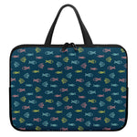 Cute Fish Pattern Print Laptop Sleeve With Handle