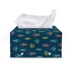Cute Fish Pattern Print Leather Tissue Box Cover