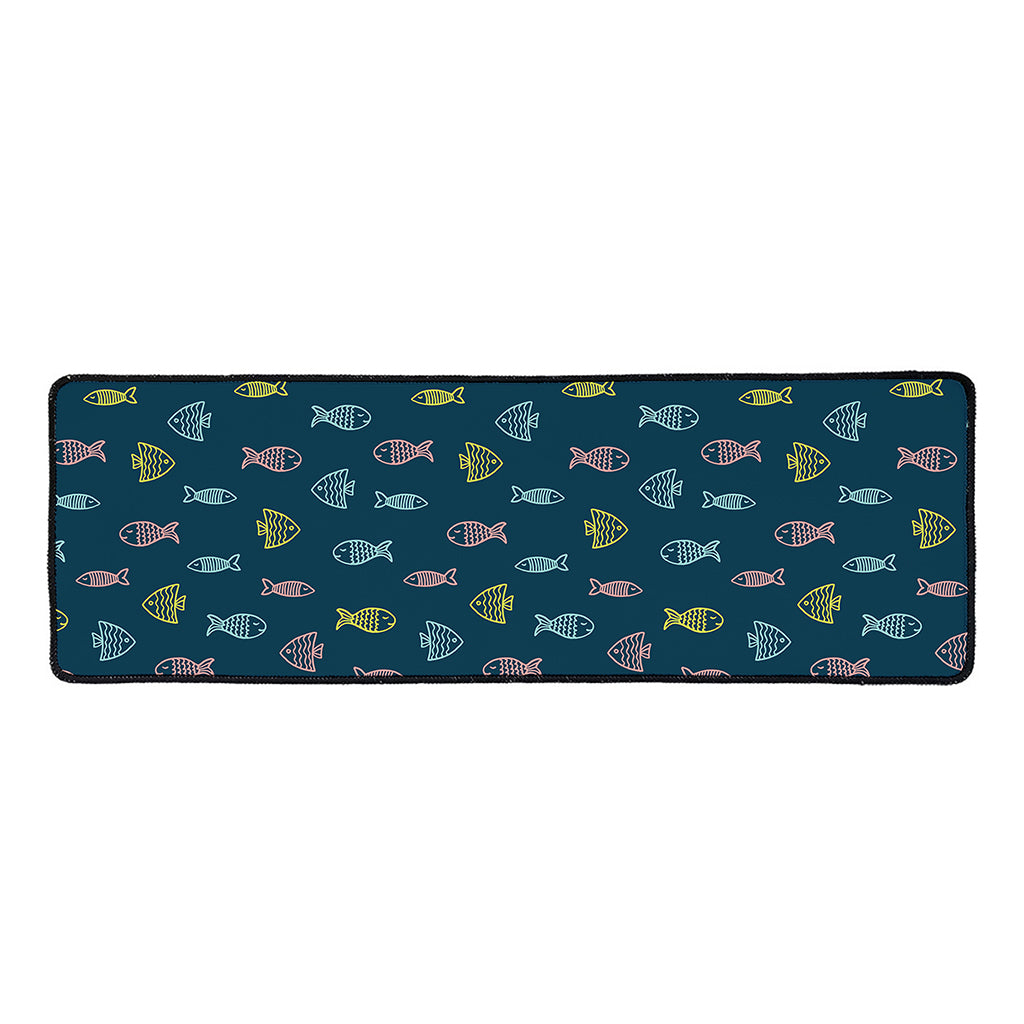 Cute Fish Pattern Print Long Kitchen Mat