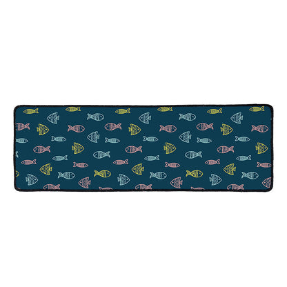 Cute Fish Pattern Print Long Kitchen Mat
