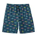 Cute Fish Pattern Print Men's Swim Trunks