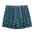 Cute Fish Pattern Print Mesh Shorts