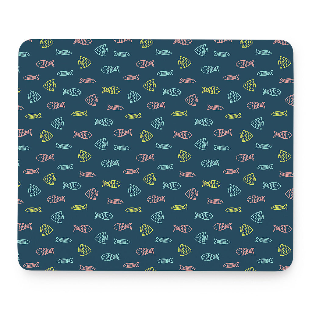 Cute Fish Pattern Print Mouse Pad