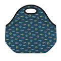 Cute Fish Pattern Print Neoprene Lunch Bag