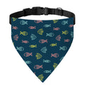 Cute Fish Pattern Print Over The Collar Dog Bandana