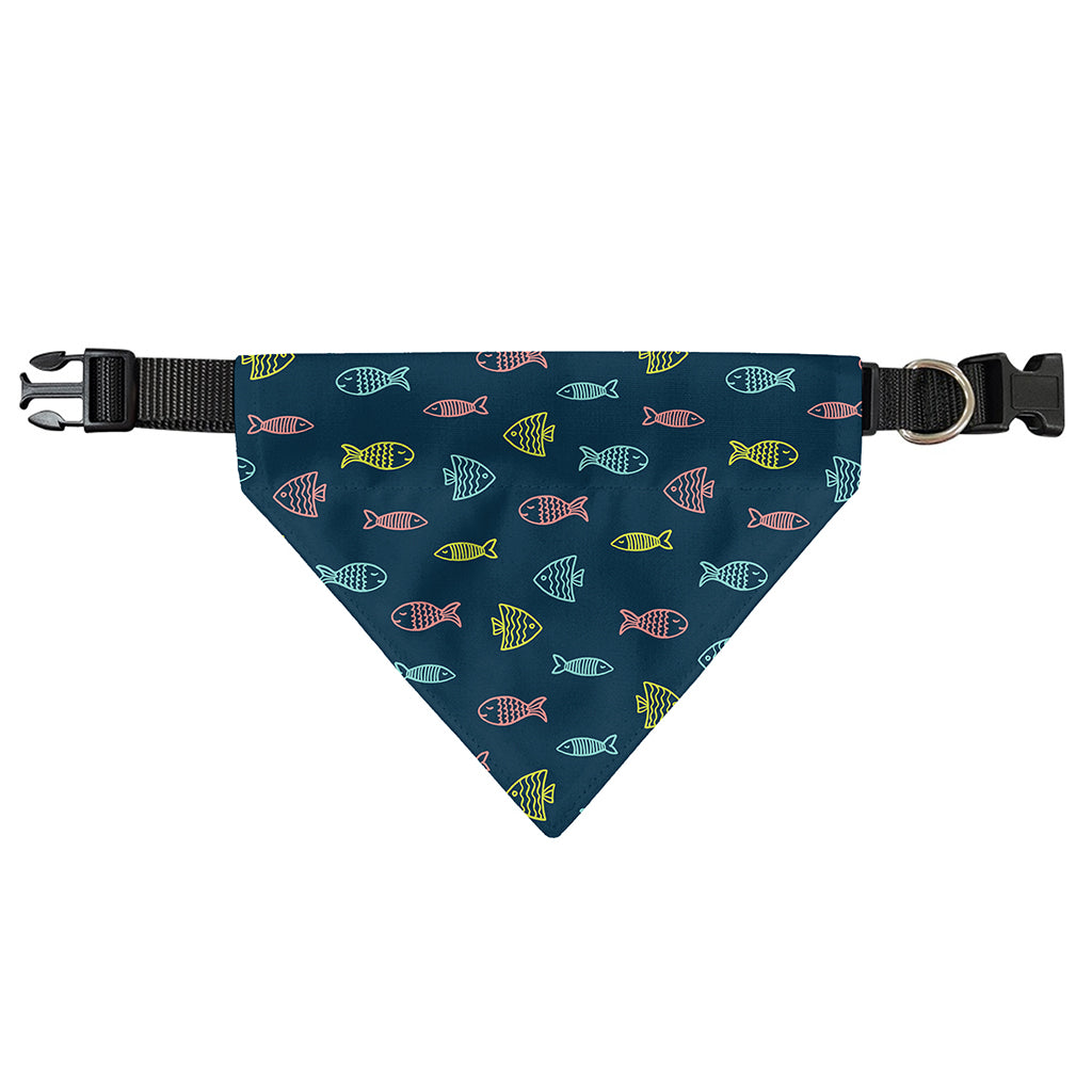 Cute Fish Pattern Print Over The Collar Dog Bandana