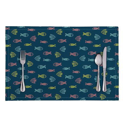 Cute Fish Pattern Print Placemat