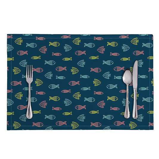 Cute Fish Pattern Print Placemat