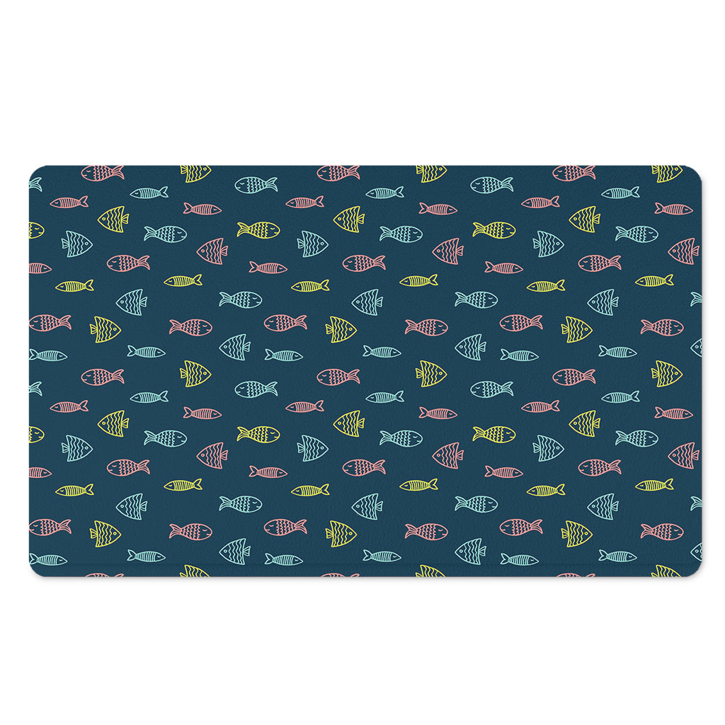 Cute Fish Pattern Print Polyester Doormat