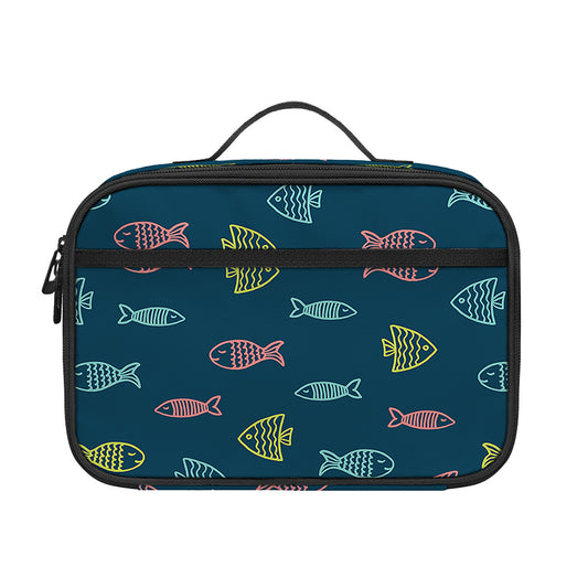 Cute Fish Pattern Print Portable Lunch Bag