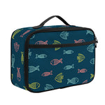 Cute Fish Pattern Print Portable Lunch Bag