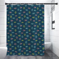 Cute Fish Pattern Print Premium Shower Curtain