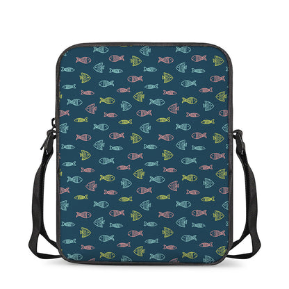 Cute Fish Pattern Print Rectangular Crossbody Bag