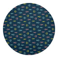Cute Fish Pattern Print Round Blanket