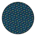 Cute Fish Pattern Print Round Floor Mat