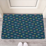 Cute Fish Pattern Print Rubber Doormat