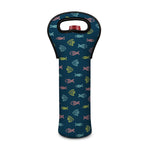 Cute Fish Pattern Print Single Neoprene Wine Tote
