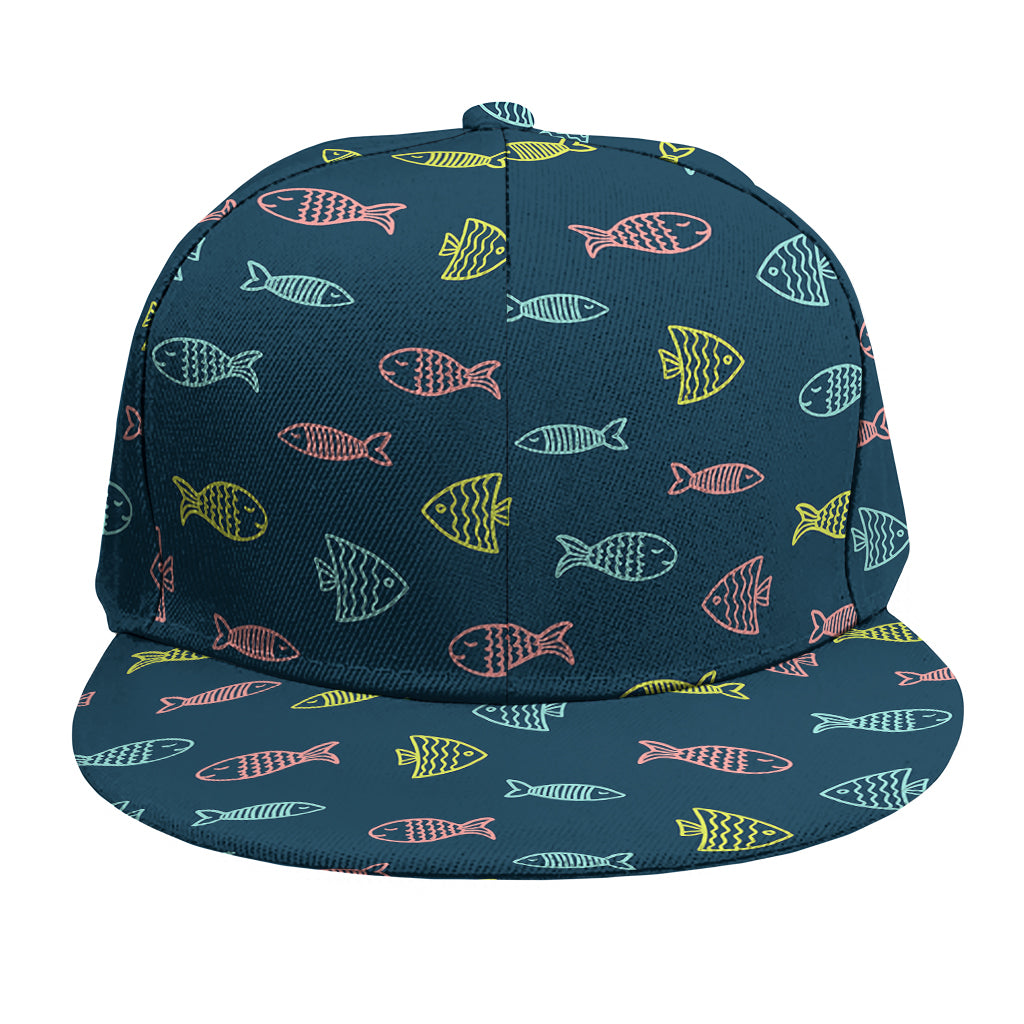 Cute Fish Pattern Print Snapback Cap
