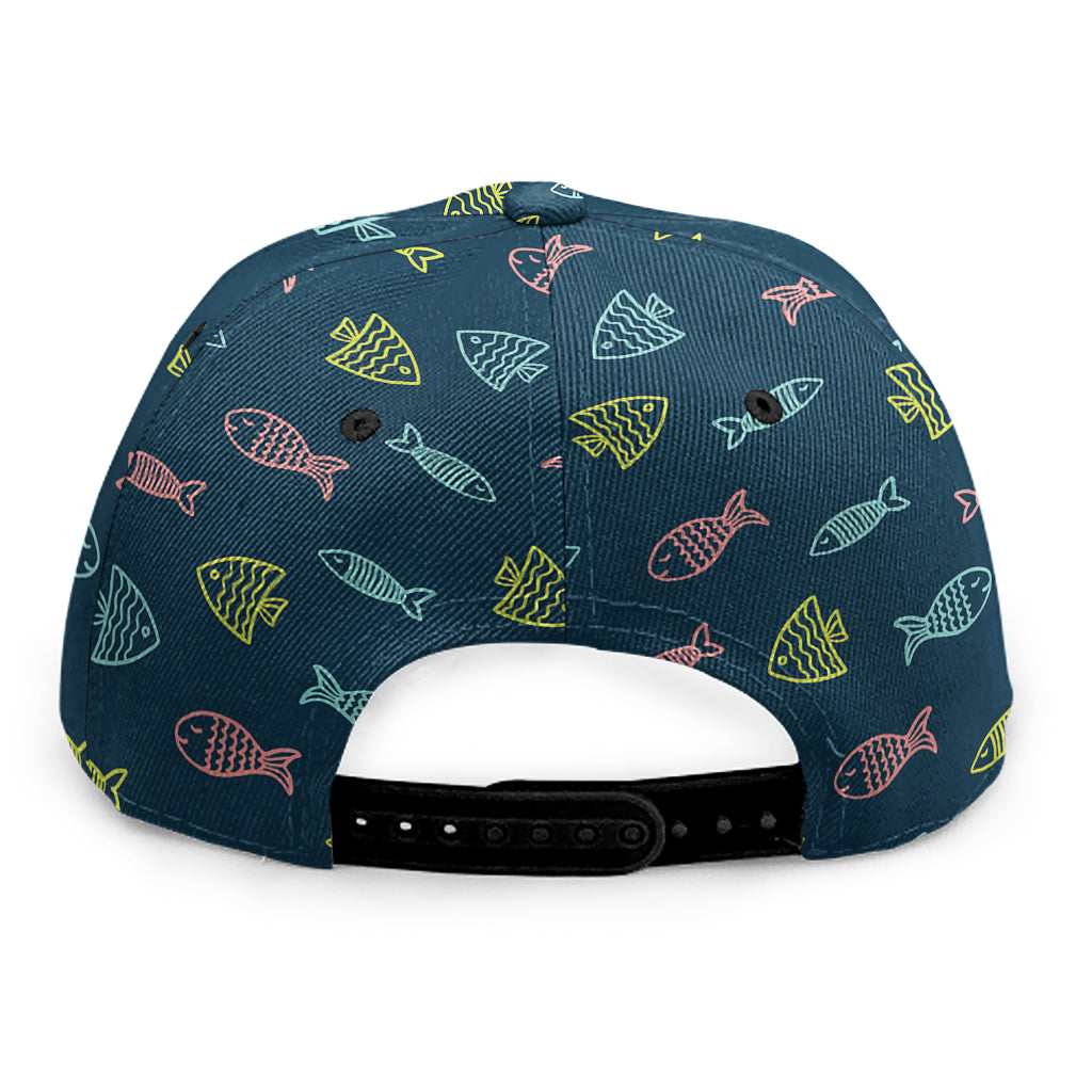 Cute Fish Pattern Print Snapback Cap