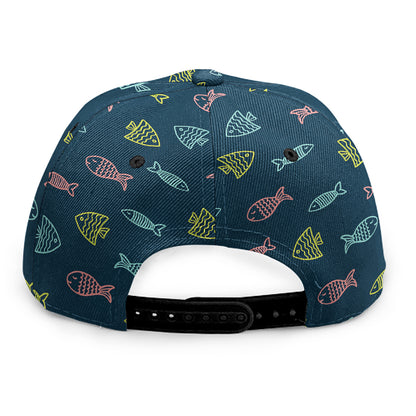 Cute Fish Pattern Print Snapback Cap
