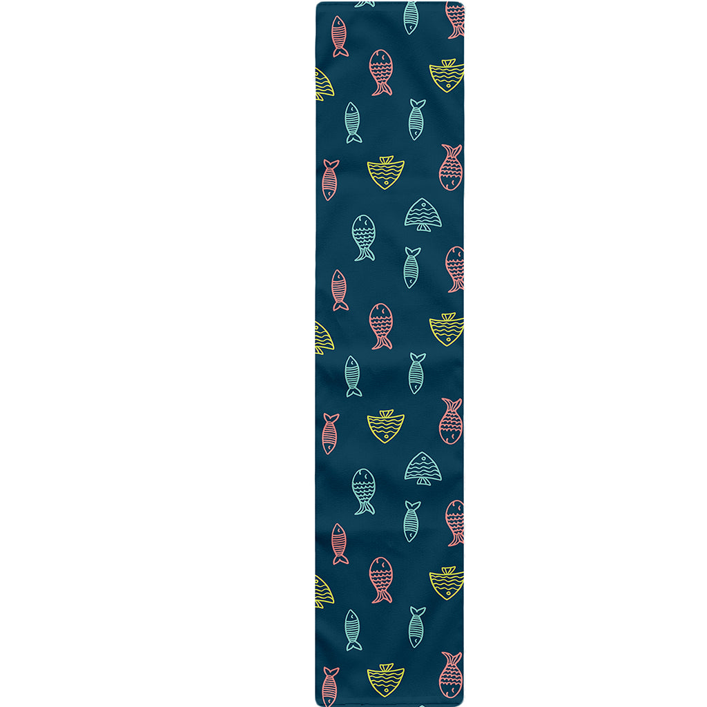 Cute Fish Pattern Print Table Runner