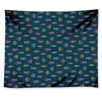 Cute Fish Pattern Print Tapestry