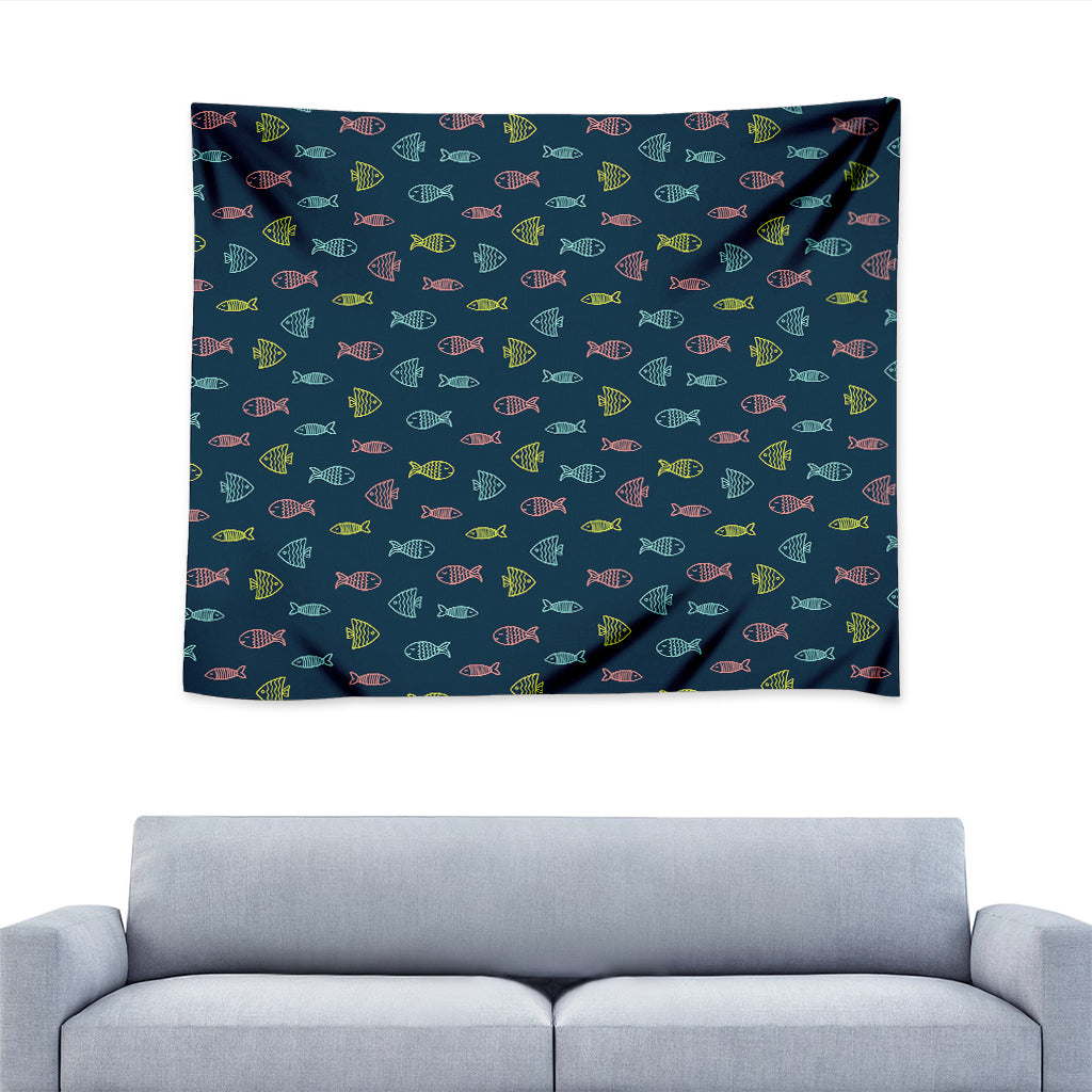 Cute Fish Pattern Print Tapestry