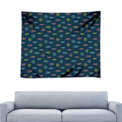 Cute Fish Pattern Print Tapestry