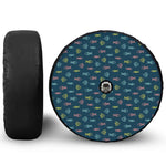 Cute Fish Pattern Print Tire Cover With Camera Hole