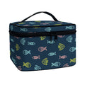Cute Fish Pattern Print Travel Makeup Bag