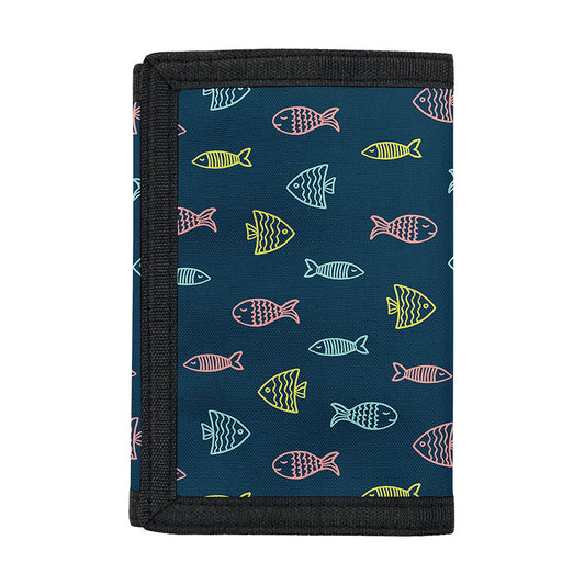 Cute Fish Pattern Print Trifold Wallet