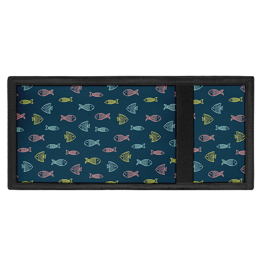 Cute Fish Pattern Print Trifold Wallet