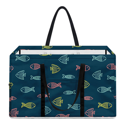 Cute Fish Pattern Print Utility Tote Bag