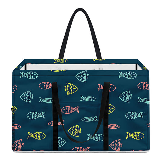 Cute Fish Pattern Print Utility Tote Bag