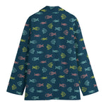 Cute Fish Pattern Print Women's Blazer