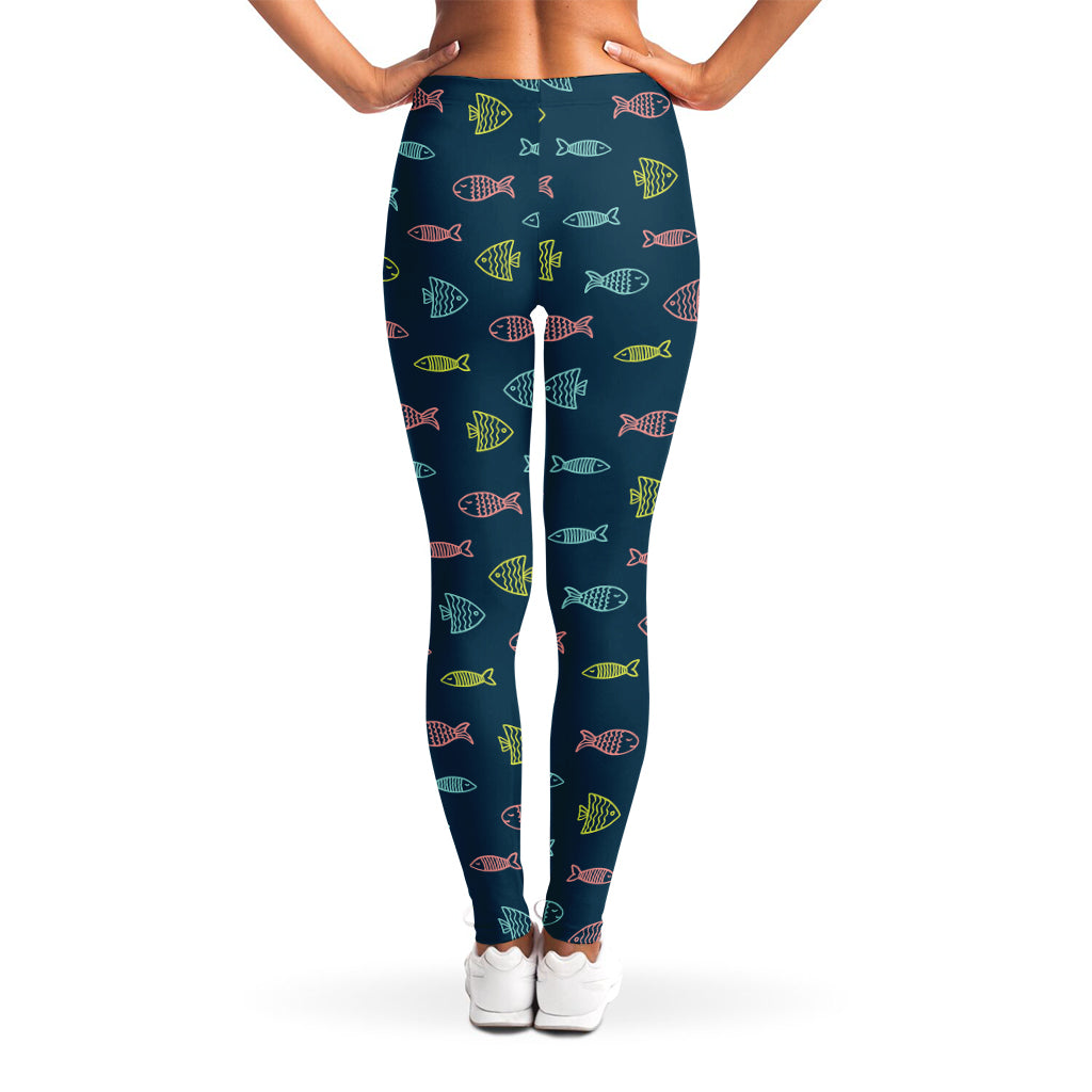 Cute Fish Pattern Print Women's Leggings